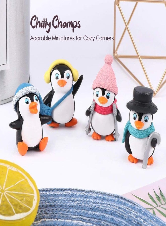 Ekhasa Nostrae Penguin Miniature Toys & Cute Miniatures Decorative Items | Small Figurines for Home Decor | Desk Decoration Miniature Things, Gifts & Mini Showpieces Desk Decor (Set of 4) - Image 3
