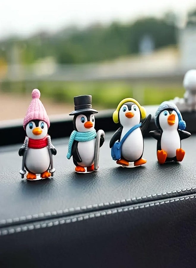 Ekhasa Nostrae Penguin Miniature Toys & Cute Miniatures Decorative Items | Small Figurines for Home Decor | Desk Decoration Miniature Things, Gifts & Mini Showpieces Desk Decor (Set of 4) - Image 2