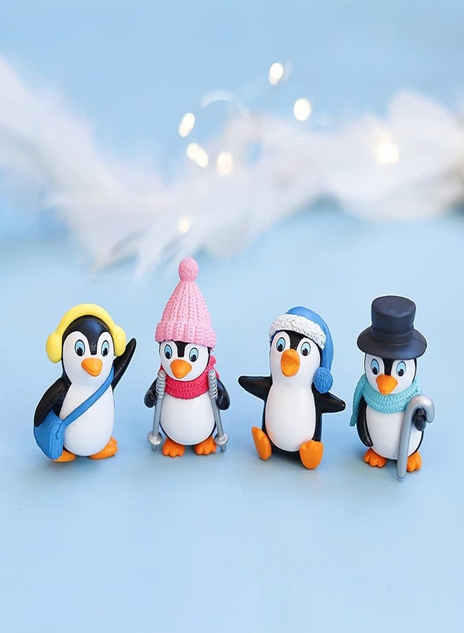 Ekhasa Nostrae Penguin Miniature Toys & Cute Miniatures Decorative Items | Small Figurines for Home Decor | Desk Decoration Miniature Things, Gifts & Mini Showpieces Desk Decor (Set of 4) - Image 1