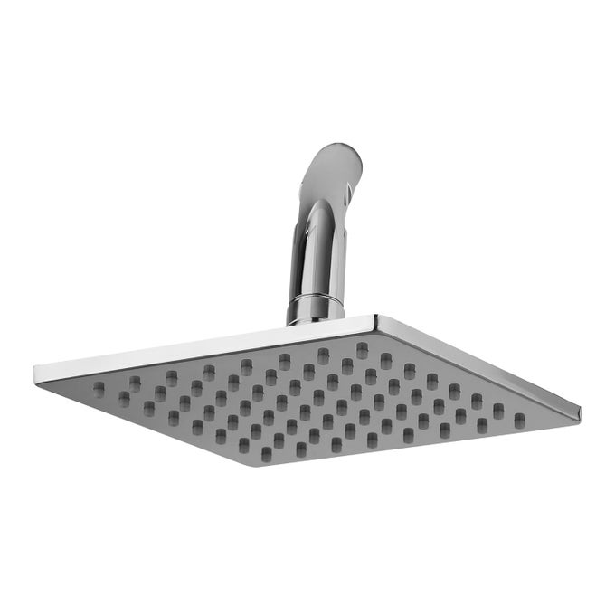 OVERHEAD SHOWER ELEGANT SQUARE DESIGN WITH TOUCH CLEAN NOZZLES 4X4 INCHES PREMIUM 304 STAINLESS STEEL HEAVY DUTY CHROME PLATED FOR HIGH END LUXURY BATHROOMS SET OF 1