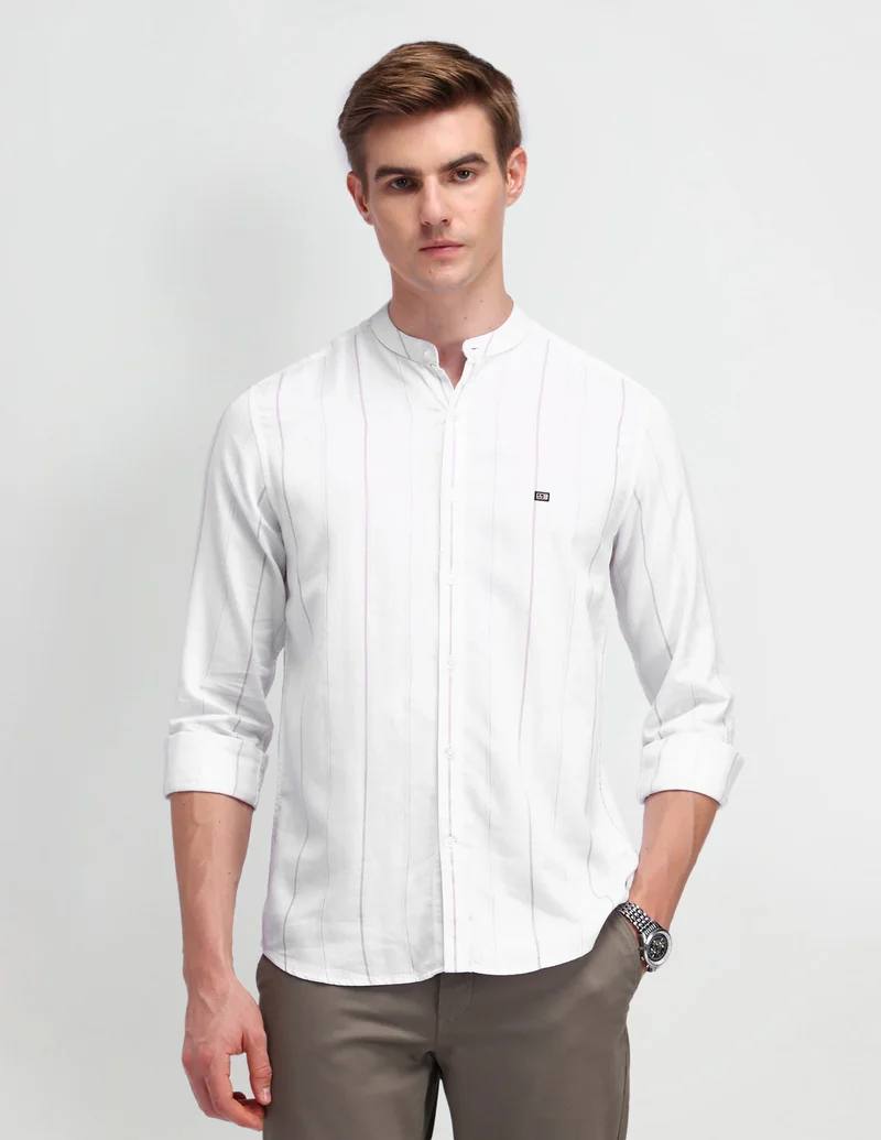 Arrow Vertical Striped Slim Fit Shirt