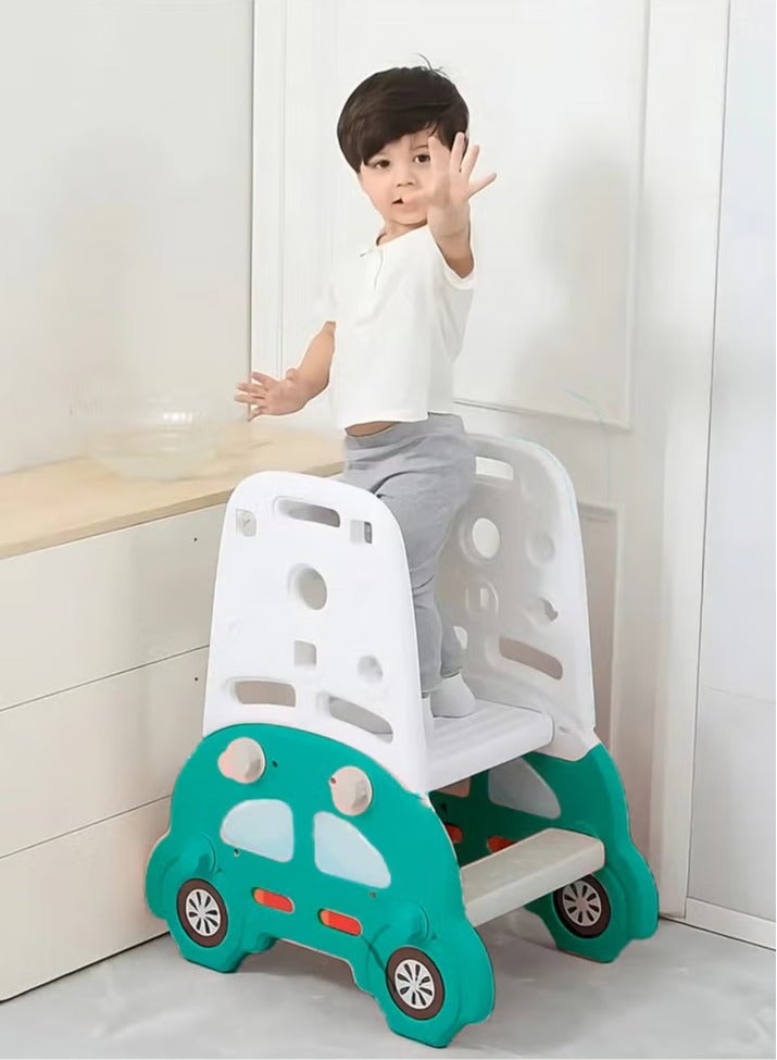 FULL JOY Car Multipurpose Step Stool & Chair Set ( Kitchen Stool, Potty Training)And  Feeding Chair Car  ,39*62*72 cm - Image 2