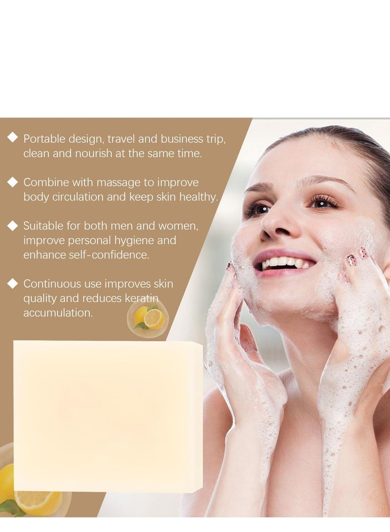 وودسليب صابون شحم عضوي - شحم البقر للعناية بالبشرة - صابون شحم غير معطر - صابون مصنوع يدويا - صابون مغذي صابون للوجه للجسم - صابون طبيعي للتحكم في الزيت للعناية بالبشرة 100 غرام - Image 3