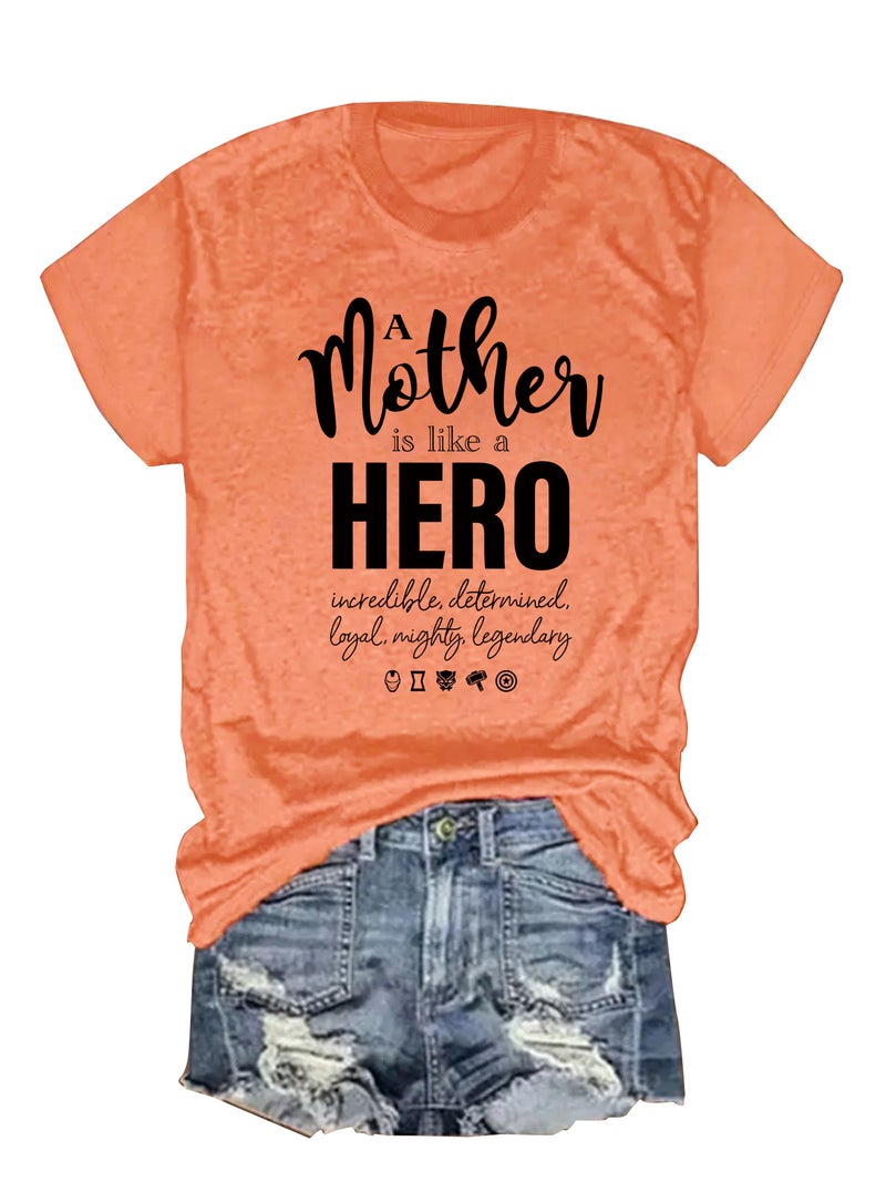 Summer Women'S Mother'S Day Pattern Printing Round Neck Short Sleeve Explosions T-Shirt - Image 5