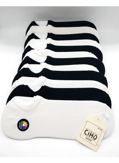 Ciho Socks Daily Women's 12 Pairs Smooth Modal Black White Soft Touch Invisible Sneaker Booties Socks