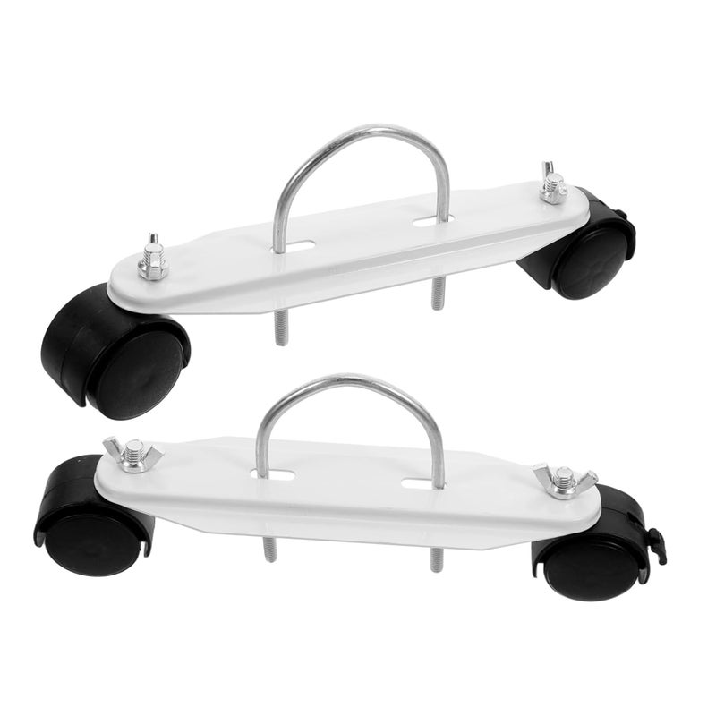 Caster Wheels For Electric Radiators Swivel Oil Heater Support Bracket Mobility Kit - Image 1
