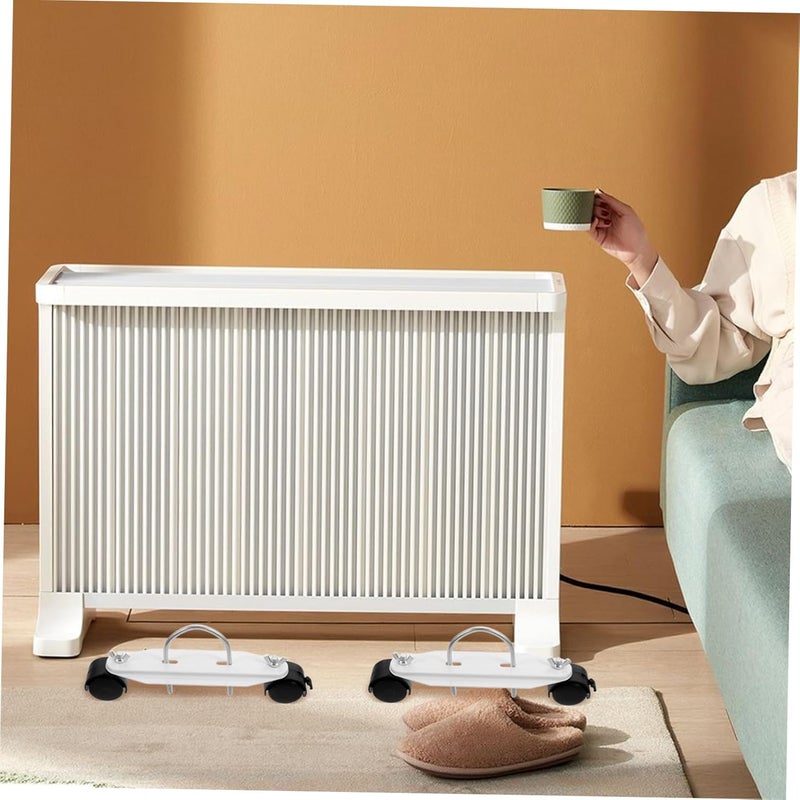 Caster Wheels For Electric Radiators Swivel Oil Heater Support Bracket Mobility Kit - Image 4