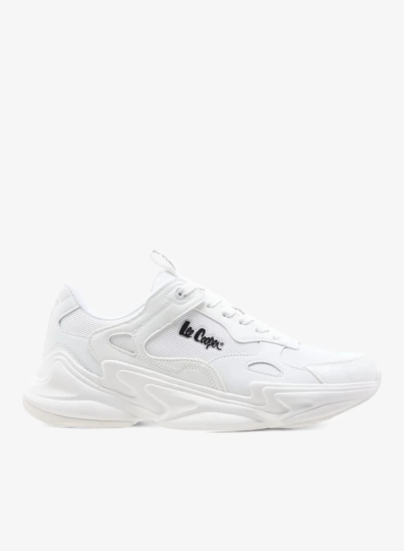 Men's Panelled Sneakers with Lace-Up Closure