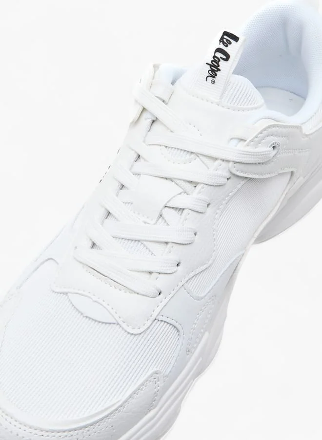 Lee Cooper Men's Panelled Sneakers with Lace-Up Closure