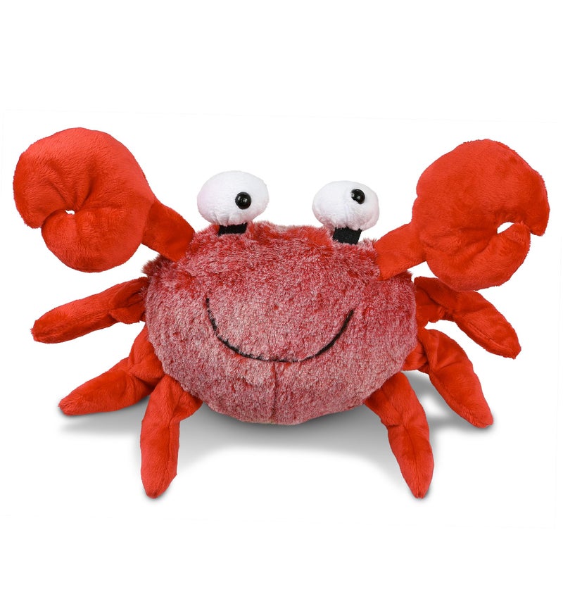 Puzzled Super Soft Red Crab Plush, 12" - Image 1