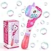 newcrave Bubble Machine Wand for Toddler Girls Toy Automatic Bubble Machine Maker Blower Toys with Light Outdoor Mower Party Toys for 3 4 5 Year Old Girl Easter Birthday Gifts Include Bubble Solution - Image 3