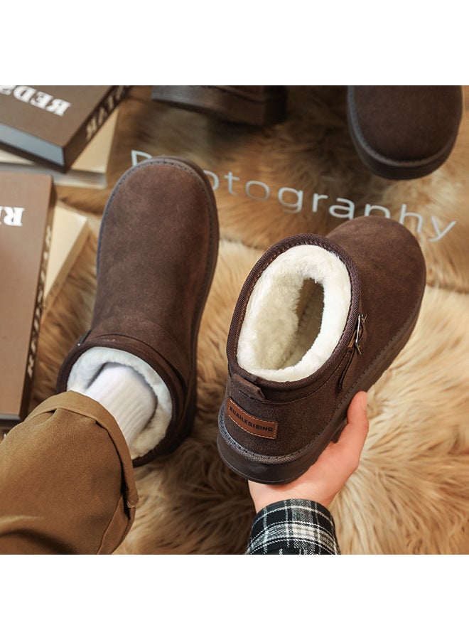 Short Snow Boots, Loafers,  Winter New Thick-soled Cold-proof, Fleece-lined, Thickened, Warm Northeast Cotton Shoes