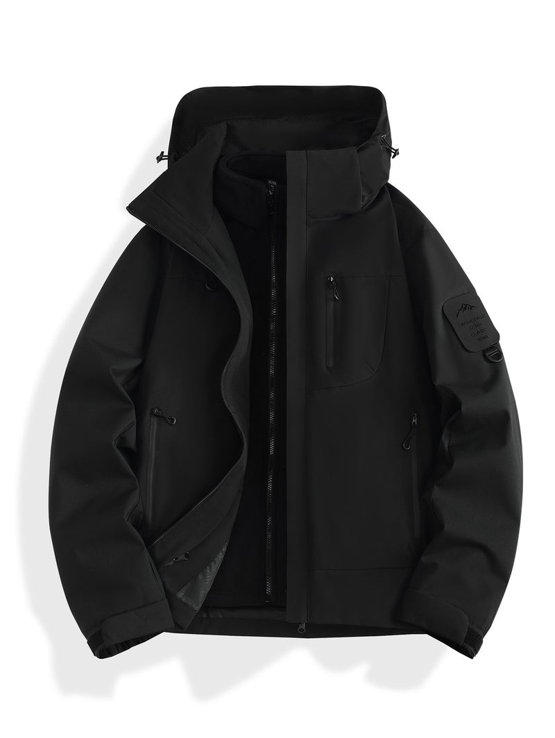 Outdoor Mountaineering Clothing For Men And Women In Xizang 2025, Multi-Color, Detachable, Warm, Windproof, Waterproof, Three-In-One Arm Patch Jacket - Image 2