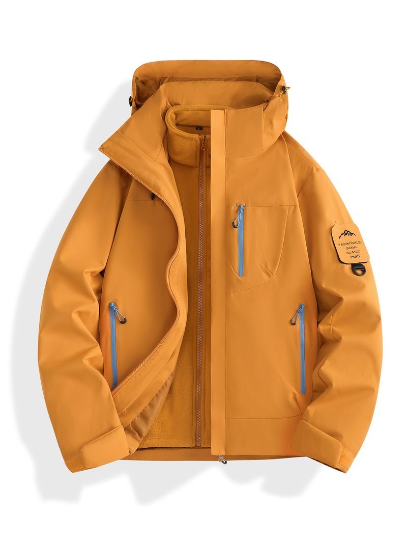 Outdoor Mountaineering Clothing For Men And Women In Xizang 2025, Multi-Color, Detachable, Warm, Windproof, Waterproof, Three-In-One Arm Patch Jacket - Image 4