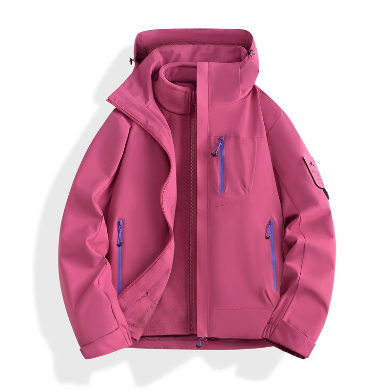 Outdoor Mountaineering Clothing For Men And Women In Xizang 2025, Multi-Color, Detachable, Warm, Windproof, Waterproof, Three-In-One Arm Patch Jacket - Image 1