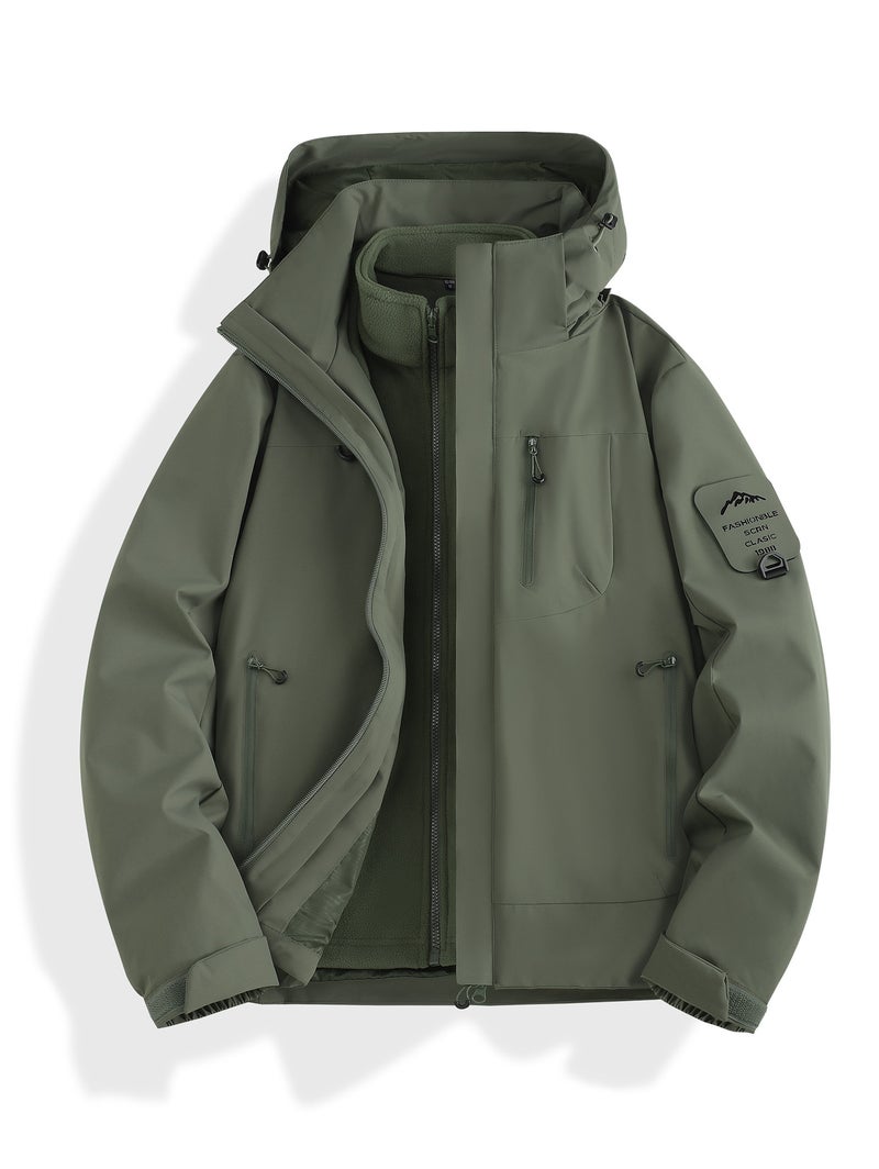 Outdoor Mountaineering Clothing For Men And Women In Xizang 2025, Multi-Color, Detachable, Warm, Windproof, Waterproof, Three-In-One Arm Patch Jacket - Image 5