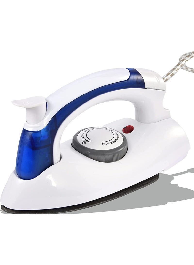 H&E ROCK Travel Iron Foldable & Portable Steam Iron, Mini Handheld Iron for Clothes Non Stick Adjustable Temperature Control Small Compact Travel Steamer (White) - Image 1