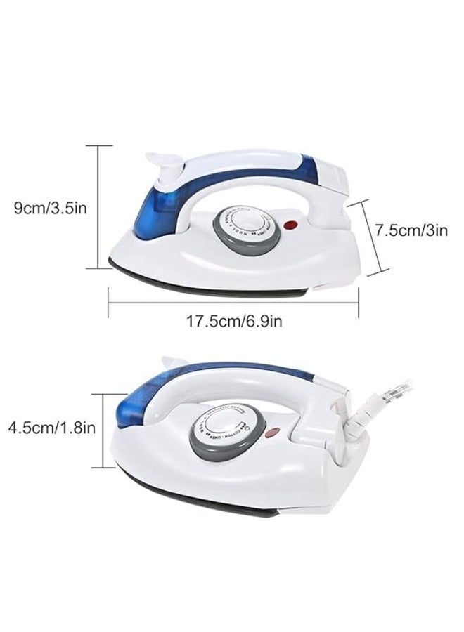 H&E ROCK Travel Iron Foldable & Portable Steam Iron, Mini Handheld Iron for Clothes Non Stick Adjustable Temperature Control Small Compact Travel Steamer (White) - Image 3