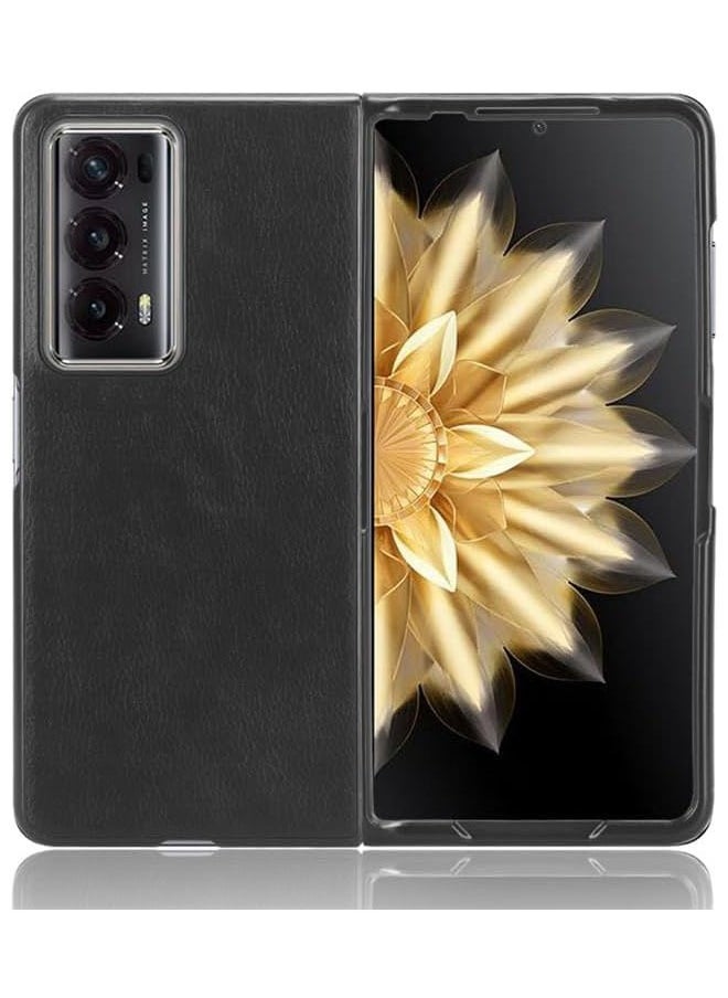 General Compatible with Honor Magic V2 Case, Retro PU Leather Ultra Slim Shockproof Back Bumper Protective Case Cover for Honor Magic V2 Phone Case  - Image 3