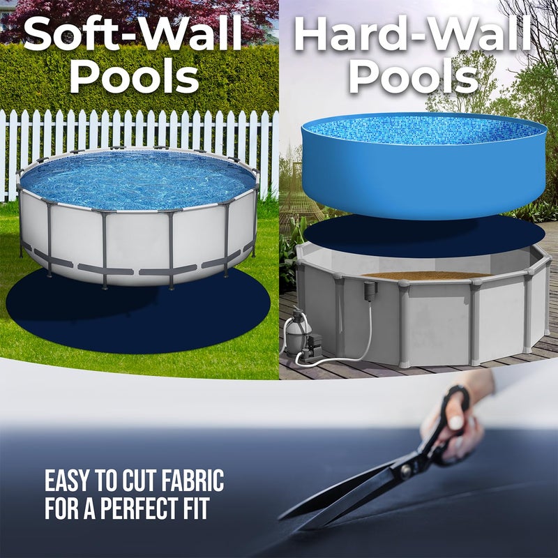 Shop Square 12-Foot Pool Liner Pad for Above Ground Pools - Under Pool Padding, Above Ground Pool Pad, Puncture Protection, Extend Liner Life, Durable Geotextile Material - Image 2