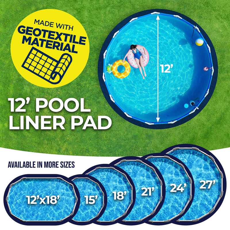 Shop Square 12-Foot Pool Liner Pad for Above Ground Pools - Under Pool Padding, Above Ground Pool Pad, Puncture Protection, Extend Liner Life, Durable Geotextile Material - Image 4