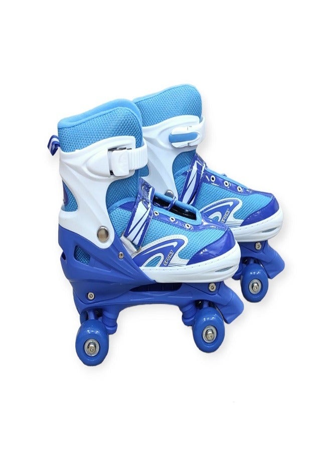 SPORT Skates  shoes 4 Wheel Outdoor Sports 3 Size Medium ( 35-38) Blue - Image 2