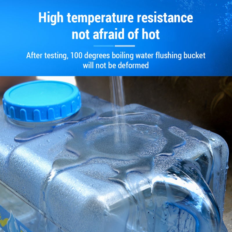 Camping Water Container 7.5L Thickened Anti-slip Durable Wall Camping Water Jug - Leak-proof Unique Faucet Design Camping Water Bucket for Camping Picnics Hiking Emergency Water Storage - Image 2