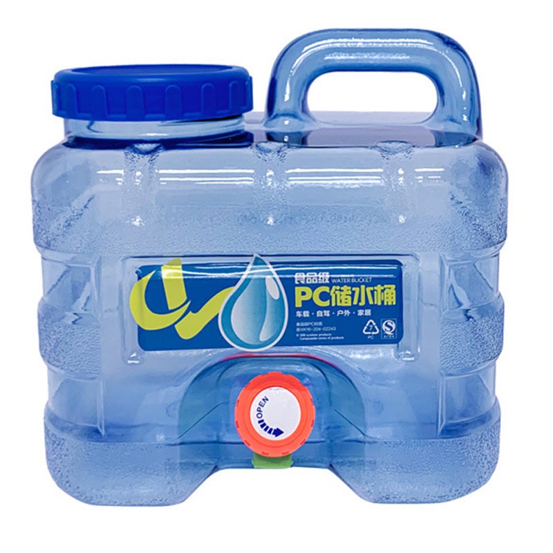 Camping Water Container 7.5L Thickened Anti-slip Durable Wall Camping Water Jug - Leak-proof Unique Faucet Design Camping Water Bucket for Camping Picnics Hiking Emergency Water Storage - Image 1