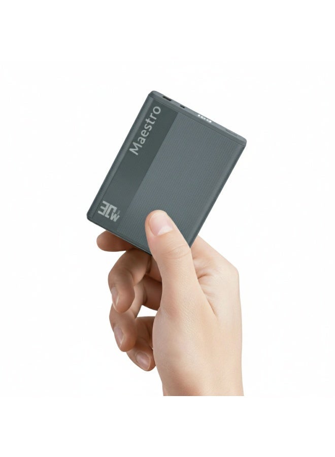 مايسترو Mini Power Bank 10000mAh – Super Compact Pocket-Size Portable Charger with Fast Charging | USB-C & USB-A Outputs | Travel Friendly Battery Pack - Image 1