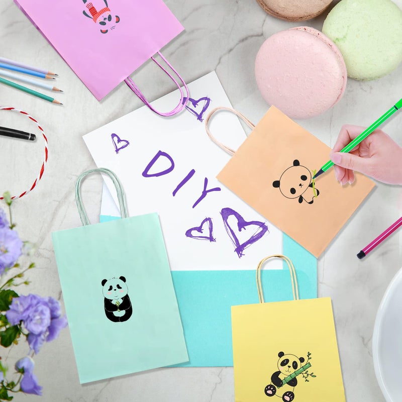 MAMUNU 28 PCS Party Favor Gift Bags with Handles, Pastel Paper Gift Bags Bulk, Assorted 7 Colors Rainbow Paper Party Favor Bags for Birthday, Wedding, Christmas, Shopping, Parties, 8.6" x 6.3" x 3.2" - Image 3