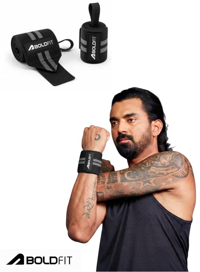 Boldfit Wrist Support Wrap for Gym & Workout – Adjustable Wrist Band for Men & Women, Weightlifting, Strength Training & Fitness Exercises - Image 1