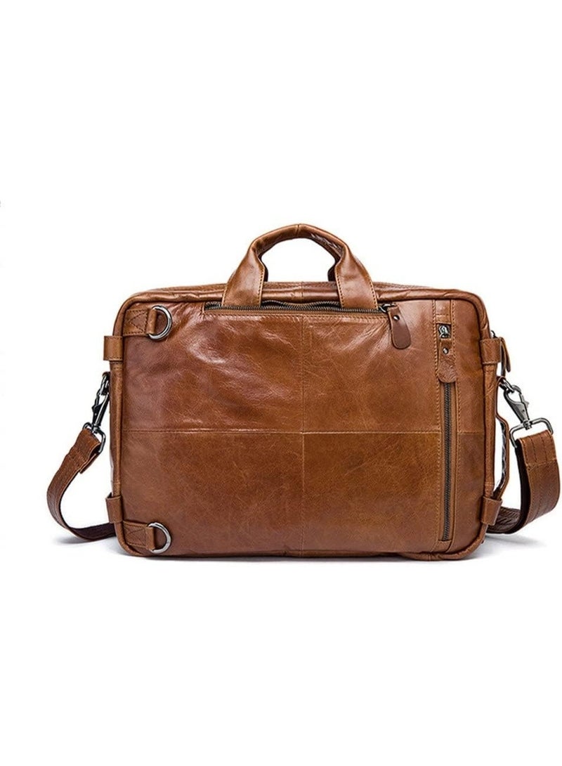 Goolink GL52615 Multi-Functional 3-in-1 Leather Business Bag - Unisex Convertible Backpack Messenger Briefcase - Image 5