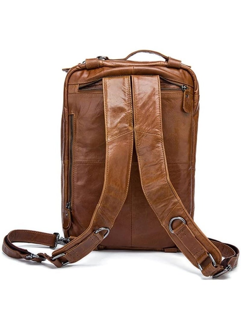 Goolink GL52615 Multi-Functional 3-in-1 Leather Business Bag - Unisex Convertible Backpack Messenger Briefcase - Image 4