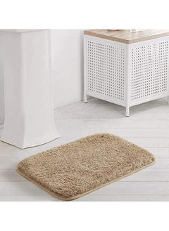 TYCOM Bathroom Rugs Bath Mat 40 BY 60 CM Non-Slip Fluffy Soft Plush Microfiber Shower Carpet Rug Machine Washable Quick Dry Ultra Bath Mats for Tub Bathroom and Shower Camel.  - Image 1