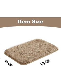 TYCOM Bathroom Rugs Bath Mat 40 BY 60 CM Non-Slip Fluffy Soft Plush Microfiber Shower Carpet Rug Machine Washable Quick Dry Ultra Bath Mats for Tub Bathroom and Shower Camel.  - Image 2