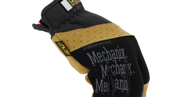 Mechanix Wear Material4X FastFit Gloves - Leather Abrasion-Resistant Gloves for Hand Safety - Breathable - Secure Fit - Anti-Slip - Cut-Resistant - Machine Washable - Brown/Black - Medium - Image 2