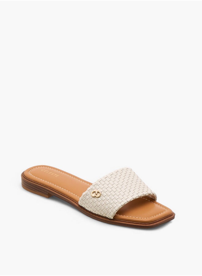 Celeste Women's Textured Slip-On Flat Sandals  - Image 2