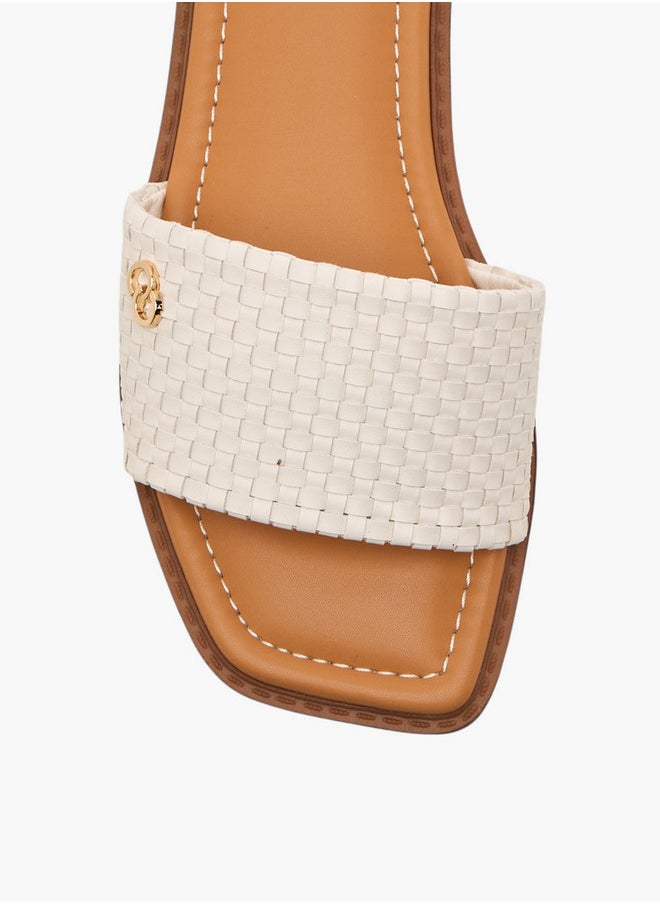 Celeste Women's Textured Slip-On Flat Sandals  - Image 4
