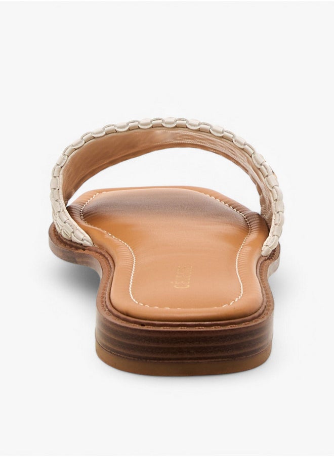 Celeste Women's Textured Slip-On Flat Sandals  - Image 5