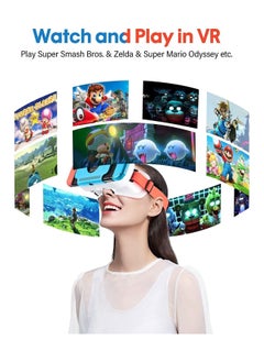  Switch VR Headset Compatible with Nintendo Switch & OLED,  Upgraded with Adjustable HD Lenses, Virtual Reality Glasses for Original Nintendo  Switch & Switch OLED Model, Switch VR Kit, Switch 3D Goggles 