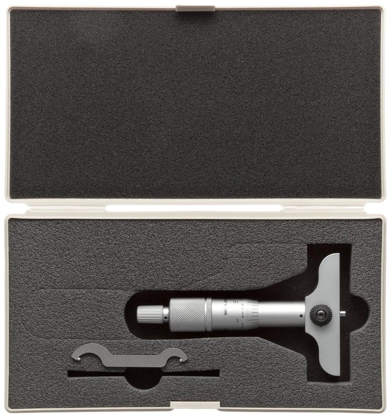 Mitutoyo 128-105 Vernier Depth Gauge, Micrometer Type, 0-1" - Image 2