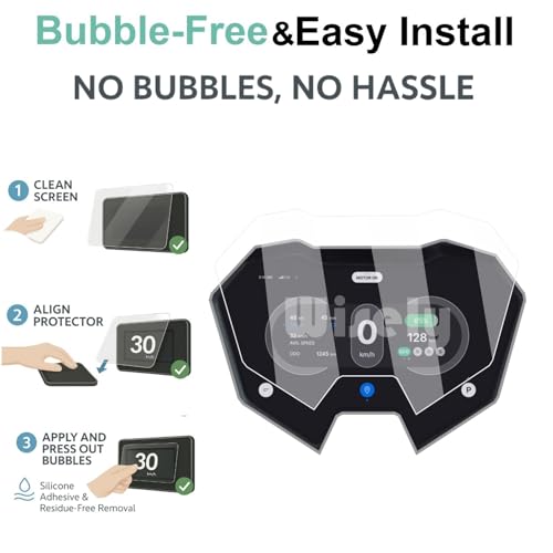 Wisely Premium Screen Guard for SIMPLE One/OneS/Dot ONE 2024-2025 | Ev Scooter (5-inch) Touch Display Scooty Digital Meter Cover Protector Instrument Cluster Accessory, Easy installation kit - Image 5