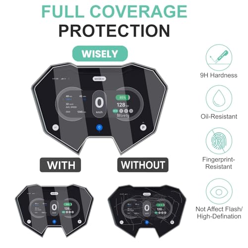 Wisely Premium Screen Guard for SIMPLE One/OneS/Dot ONE 2024-2025 | Ev Scooter (5-inch) Touch Display Scooty Digital Meter Cover Protector Instrument Cluster Accessory, Easy installation kit - Image 4