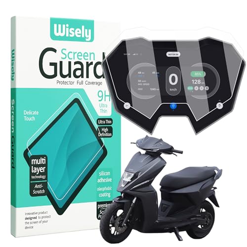Wisely Premium Screen Guard for SIMPLE One/OneS/Dot ONE 2024-2025 | Ev Scooter (5-inch) Touch Display Scooty Digital Meter Cover Protector Instrument Cluster Accessory, Easy installation kit - Image 1