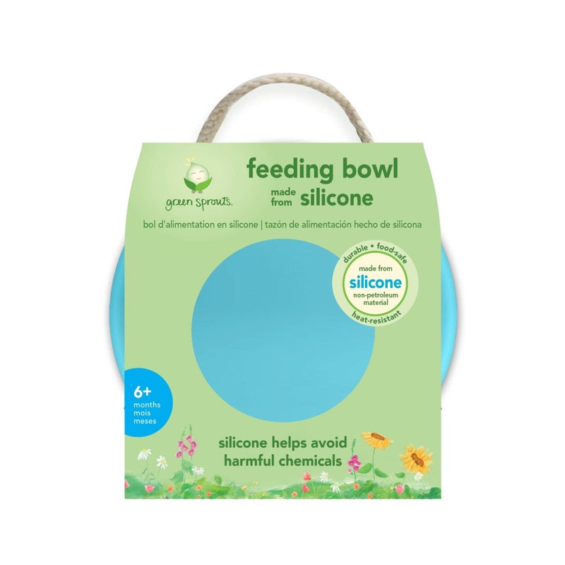 green sprouts Feeding Bowl Made from Silicone Gently Transitions Baby to pureed Food Easy to Hold, Durable, Unbreakable, Heat-Resistant Silicone, Dishwasher Safe - Image 4