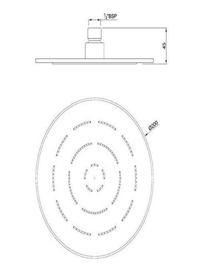 TOSCH Bentley Maze Overhead Round Shaped 12X12 Inch Shower Head Steel Grade 304 (Series: Super Heavy) - Image 3