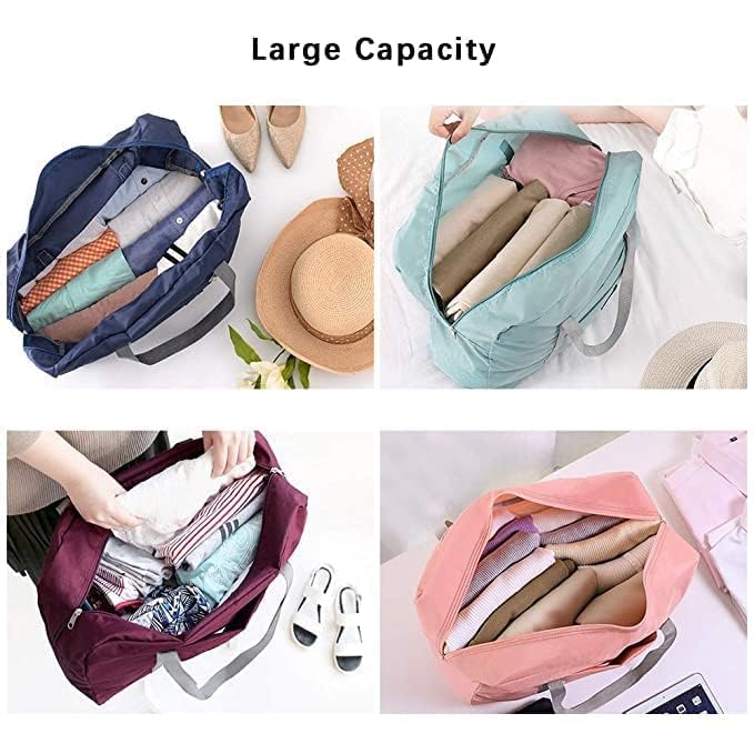 TOCINGO Travel Duffel Bag Foldable Flight Bag Travel Luggage Bag Travel Duffle Tote Bag Waterproof Luggage Organizer Storage (Wind Blow- Green) - Image 4