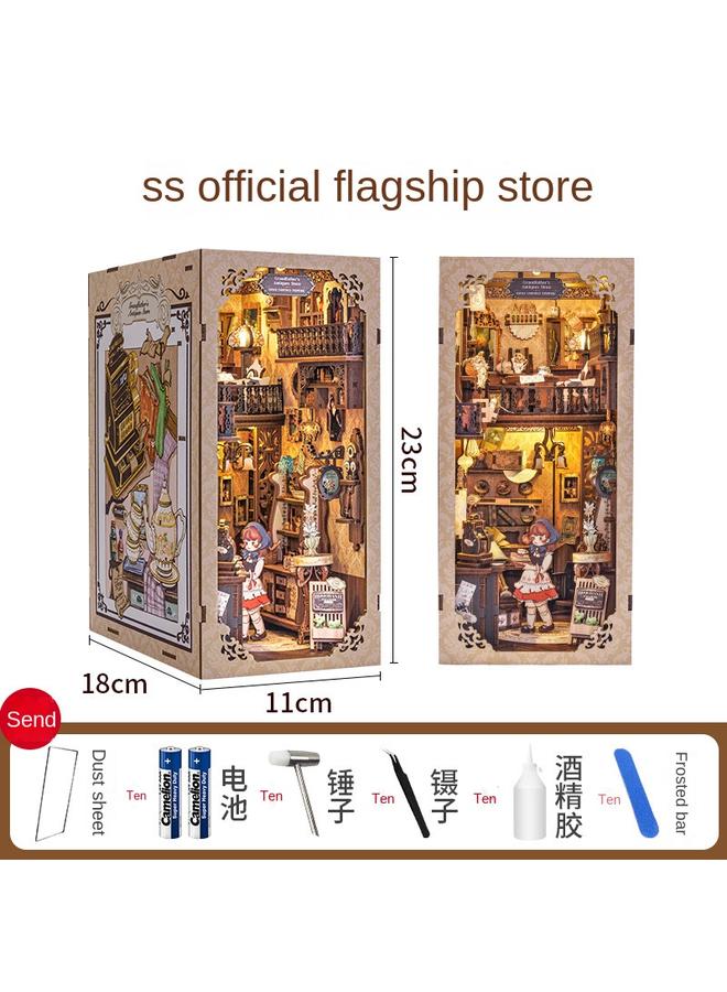 Bluejw Mulan Said Diy Wooden 3d Hand-assembled Book Stand Model Building Toys For Birthday Girls - Image 1