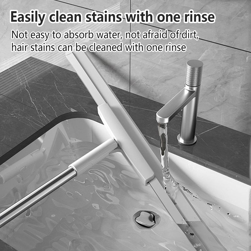 KASTWAVE Silicone Broom, Squeegee, Pet Hair Remover with Brush and 2 Scrape, 49'' Adjustable Handle Rubber Broom for Pet Hair Hardwood Floor, Broomi for Smooth Floors, Rugs, Windows, Glass - Image 5