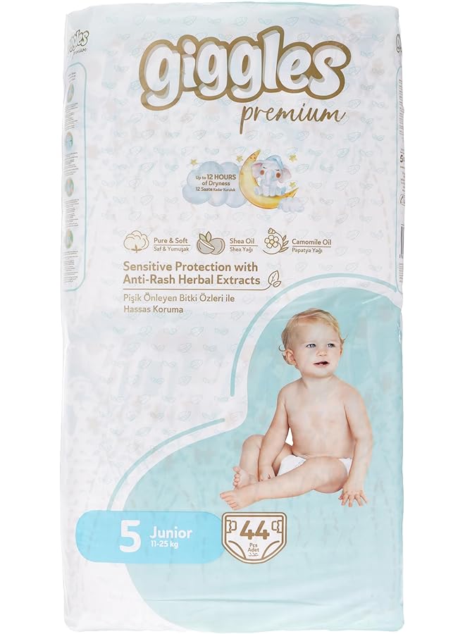 giggles Baby Diapers 44 Pieces Jumbo Pack Size 5 - Image 1